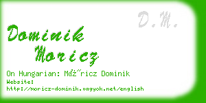 dominik moricz business card